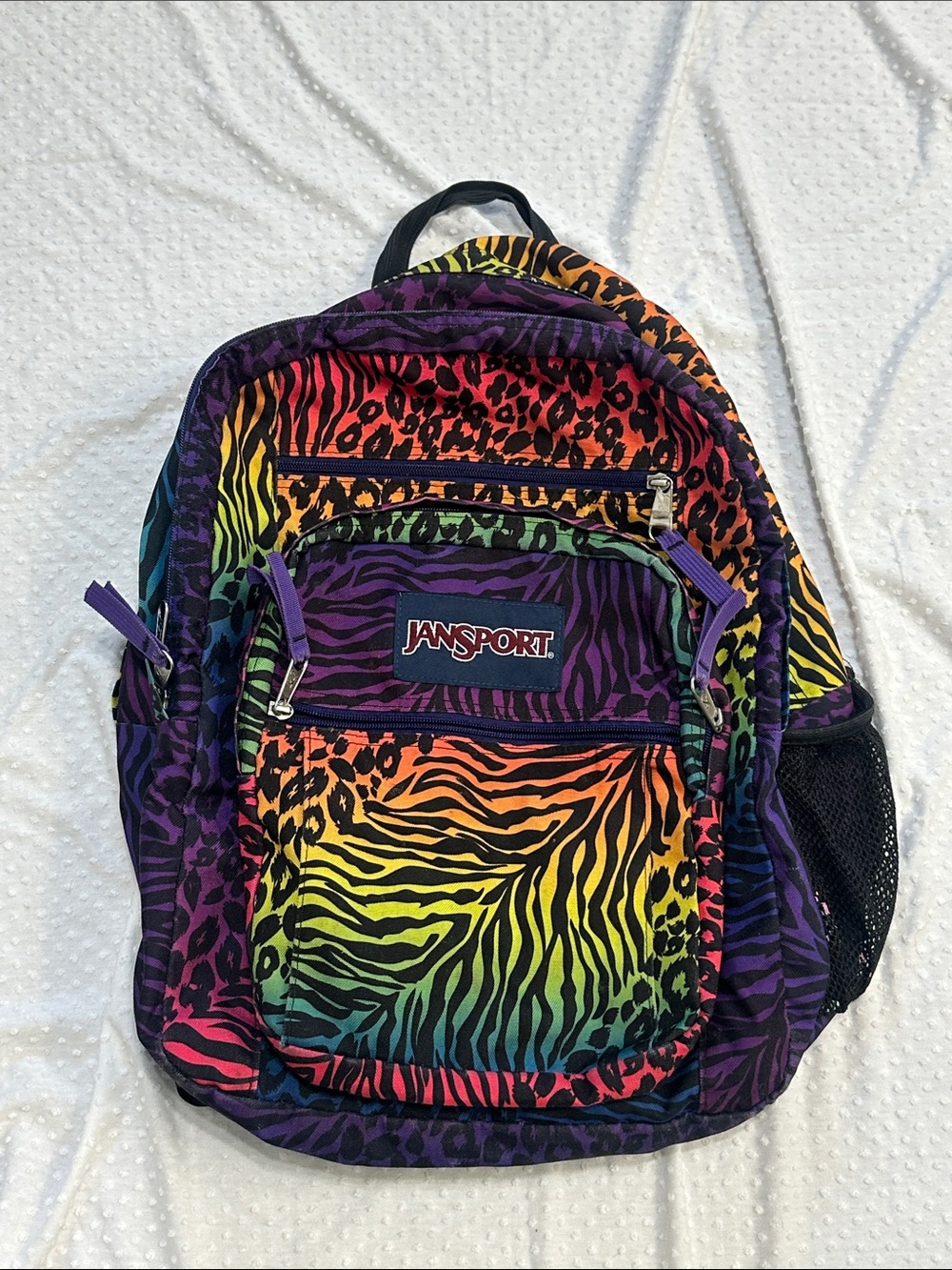 JANSPORT Rainbow Animal Print Large Baackpack - Picture 2 of 10